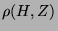 $ \rho (H,Z) $