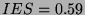 $ IES=0.59 $