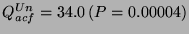 $ Q_{acf}^{Un}=34.0\: (P=0.00004) $