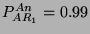 $ P^{An}_{AR_{1}}=0.99 $