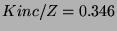 $ Kinc/Z=0.346 $