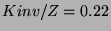 $ Kinv/Z=0.22 $