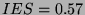 $ IES=0.57 $