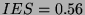 $ IES=0.56 $