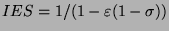 $ IES=1/(1-\varepsilon (1-\sigma )) $