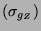 $ (\sigma _{g_{Z}}) $