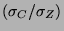 $ (\sigma _{C}/\sigma _{Z}) $