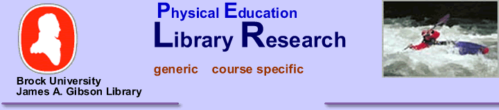Basic library research instruction for phusical education courses