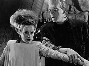 [Elsa Lanchester
as the Bride of Frankenstein's Creature]